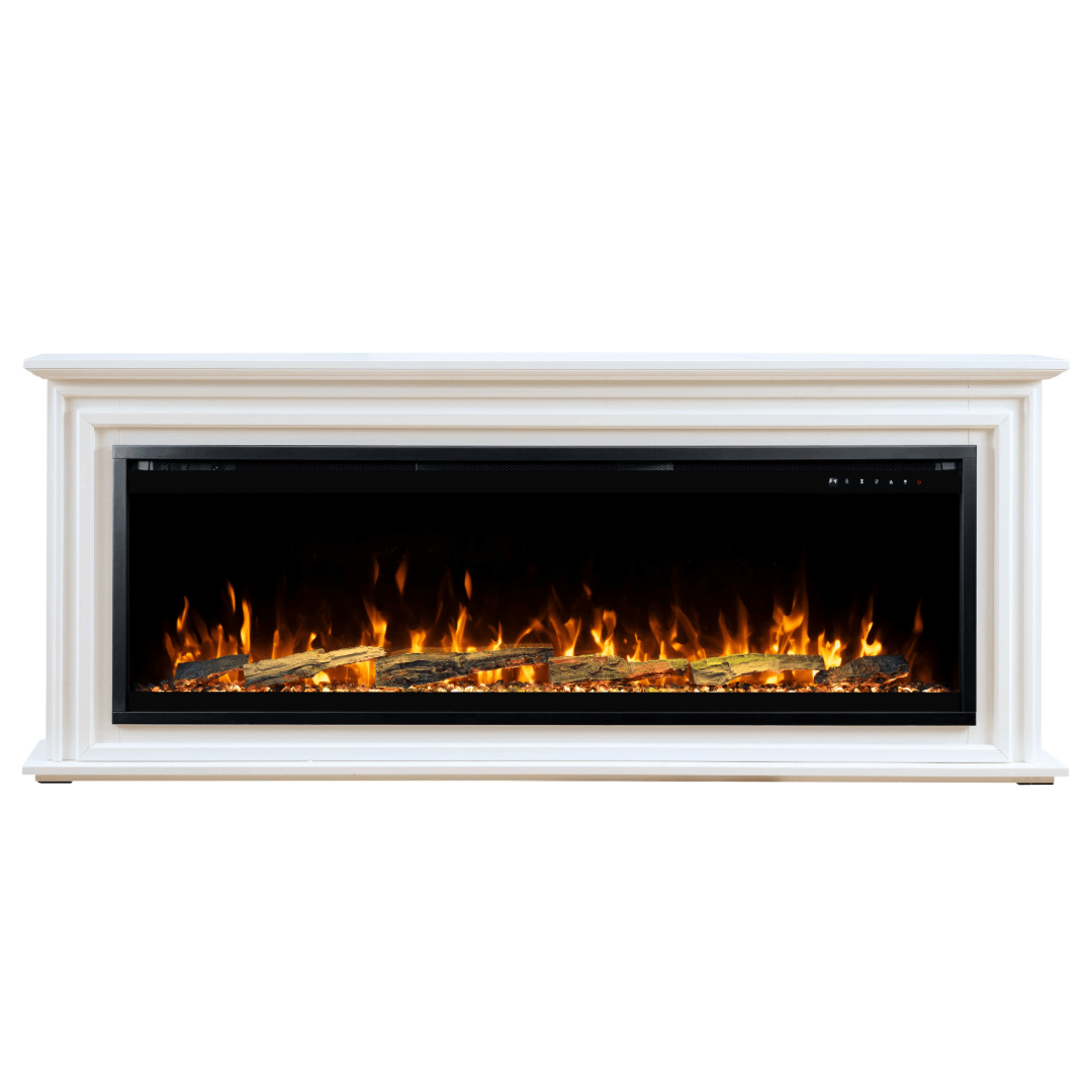 Sideline Elite Pro 60 inch and 90014 Encase Surround Mantel on white