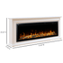 Sideline Elite Pro 60 inch and 90014 Encase Surround Mantel dimensional graphic
