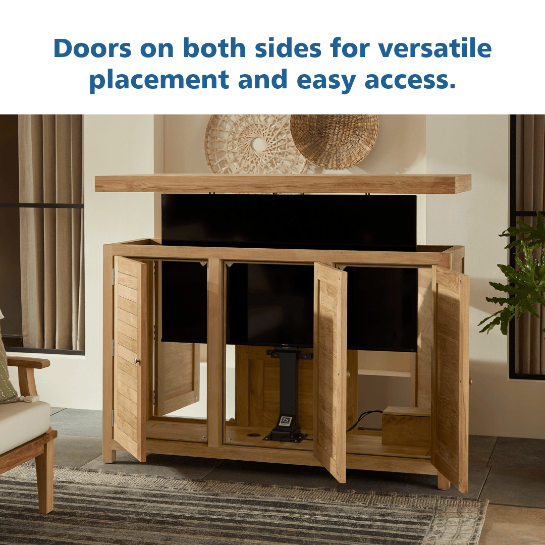 Touchstone TechTeak TV Lift Cabinet door graphic.