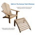 Touchstone Avenya Teak Ottoman Add-on graphic