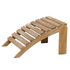 Touchstone Avenya Teak Ottoman on white.