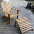 Touchstone Avenya Teak Ottoman showing with the Adirondack chair
