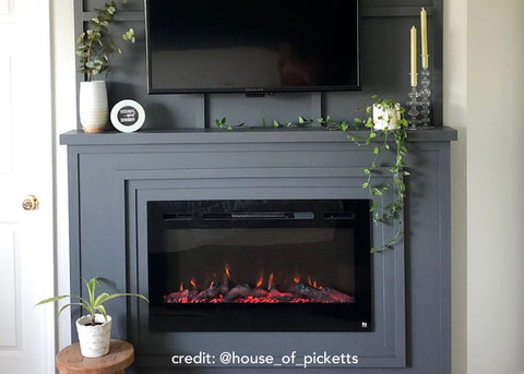 Touchstone Sideline 36 Electric Fireplace featured by @house_of_picketts
