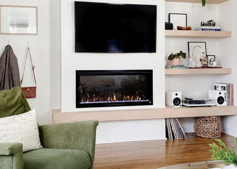 Touchstone Sideline Elite 50 Electric Fireplace  in a mid-century styled home