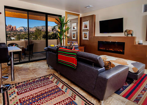 Touchstone Sideline Electric Fireplace in Sunset Chateau Bed and Breakfast Sedona AZ