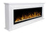 Sideline Elite Recessed Electric Fireplace with a white background on an angle.