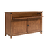 Touchstone Claymont Smart TV Lift Cabinet 70263 angle view with dropdown drawer open on white.