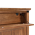Touchstone Claymont Smart TV Lift Cabinet 70263 detail shot of hinges on white.