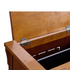 Touchstone 70062 Bungalow Smart TV Lift Cabinet close up image of the lid open on white.
