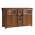 Touchstone 70062 Bungalow Smart TV Lift Cabinet angled photo with cabinet closed on white.