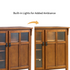 Touchstone 70062 Bungalow Smart TV Lift Cabinet built in lights graphic.