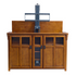Touchstone 70062 Bungalow Smart TV Lift Cabinet front facing with lift on white.