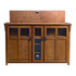 Touchstone 70062 Bungalow Smart TV Lift Cabinet front facing photo of cabinet open on white.