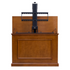 Touchstone Elevate 72009 Smart TV Lift Cabinet in Honey Oak Finish front view with lift on white.