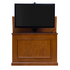 Touchstone Elevate 72009 Smart TV Lift Cabinet in Honey Oak Finish front view with TV on white.