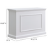 Touchstone Elevate 72015 Smart TV Lift Cabinet in White Finish dimensional graphic.