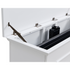 Touchstone Elevate 72015 Smart TV Lift Cabinet in White Finish detail photo of hinges.