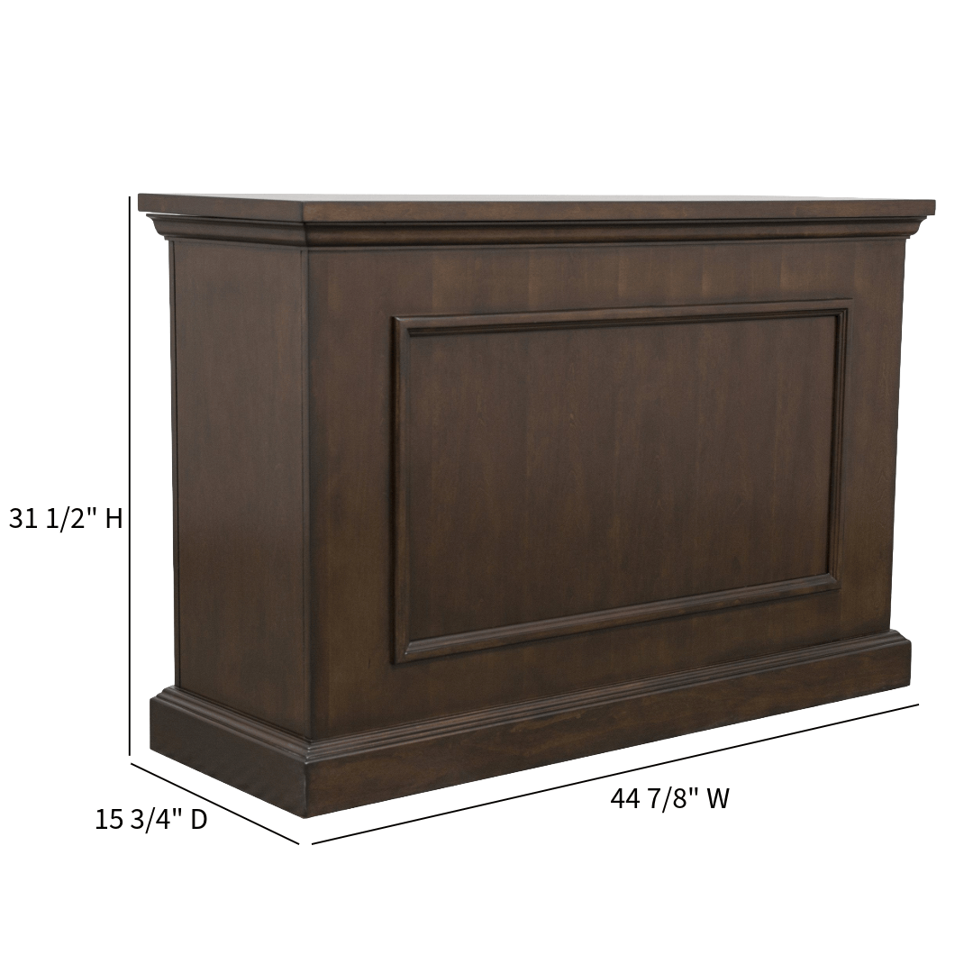 Touchstone Elevate Mini TV Lift Cabinet dimensional graphic