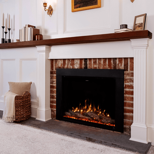 Fireplug™ Pro 33 inch Smart Electric Fireplace Insert with Fire Crackl ...