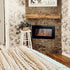 Corner electric fireplace install with Touchstone Sideline 28 Electric Fireplace in bedroom, @our.nohai.home