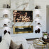 Touchstone Sideline Deluxe Gold Electric Fireplace living room installation lifestyle photo done by @hdtvwithangiewebb