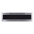 Sideline Deluxe Stainless Steel 72 inch electric fireplace on white with no flames on