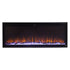 Touchstone Sideline Elite 50 Smart Electric Fireplace 80036 shown with driftwood and cyrstals