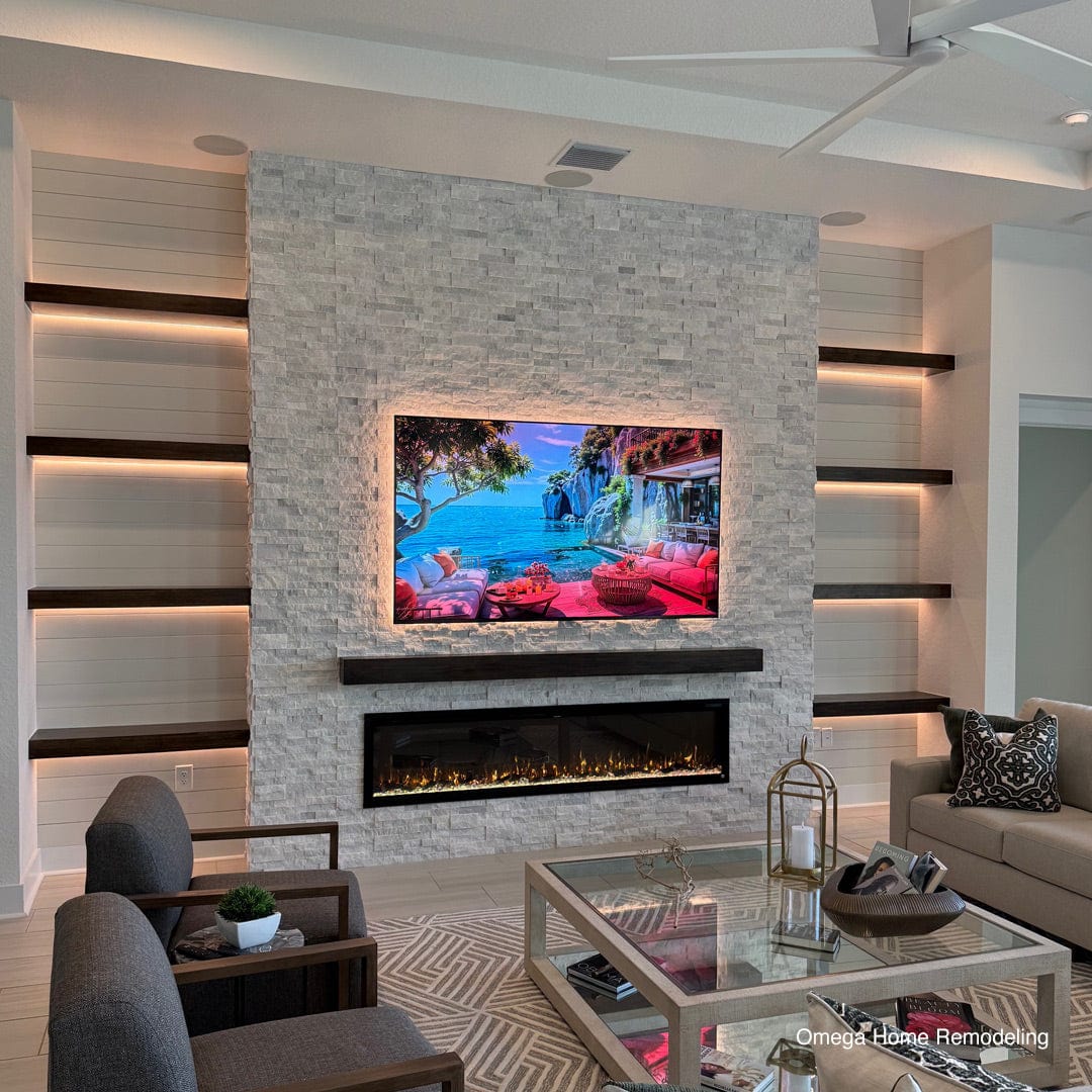 Touchstone Sideline Elite 84 Recessed Smart Electric Fireplace