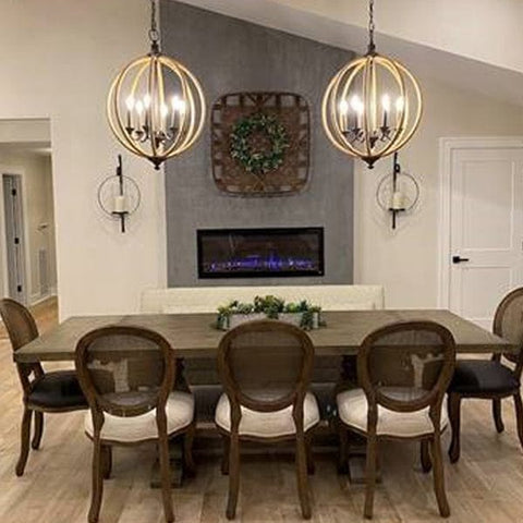 Touchstone Sideline Elite Electric Fireplace in dining room by designkarma