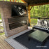 Customer installation photo of the outdoor 80049 Touchstone electric fireplace