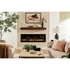 Touchstone Sideline Elite Pro and Touchstone Encase Mantel lifestyle image in a neutral styled living room.