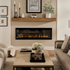 Touchstone Sideline Elite Pro and Touchstone Encase Mantel lifestyle image in a neutral styled living room.