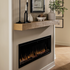 Encase Floating Unfinished Electric Fireplace Wood Mantel