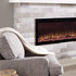 Sideline Elite Smart 80042 42 WiFi-Enabled Recessed Electric Fireplace on a brick wall.