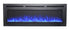 	Sideline Steel Mesh Screen Non Reflective 80047 60 Recessed Electric Fireplace blue flames.