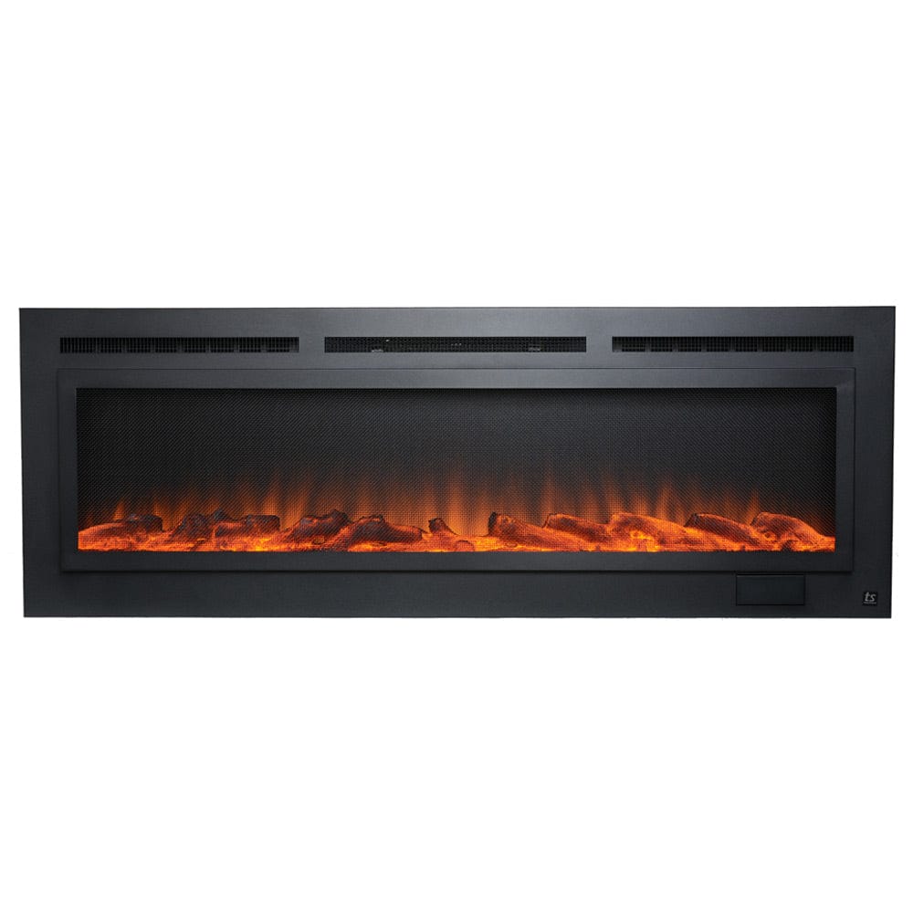 	Sideline Steel Mesh Screen Non Reflective 80047 60 Recessed Electric Fireplace 