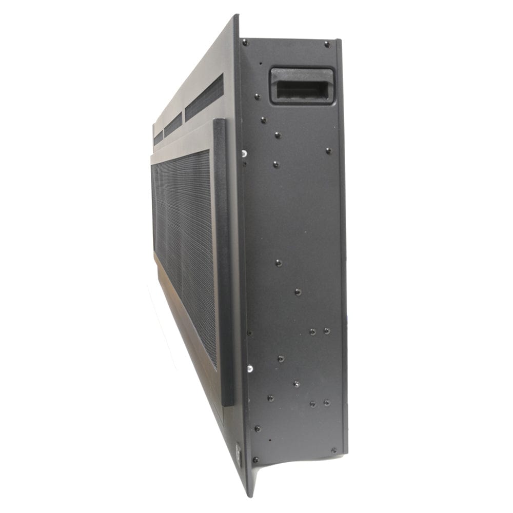 	Sideline Steel Mesh Screen Non Reflective 80047 60 Recessed Electric Fireplace side view.
