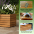 Touchstone Teak - Calena Teak Outdoor Planters features infographic