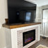 Touchstone TV Lift Mechanism and Forte Electric Fireplace room setting photo from influencer