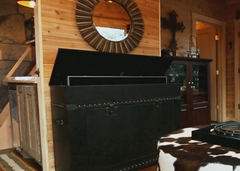 Touchstone Elevate Leather Wrapped TV Lift Cabinet