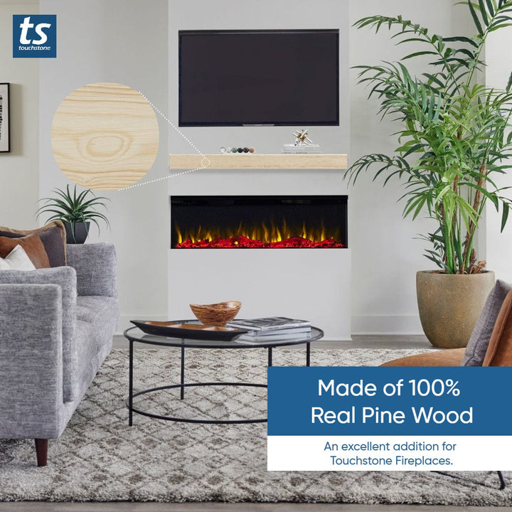 Encase Floating Unfinished Electric Fireplace Wood Mantel – Touchstone ...