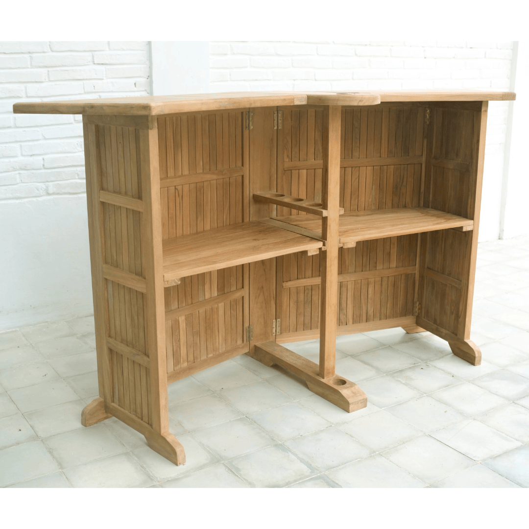 Touchstone Velari Teak Bar Set back view