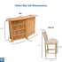 Touchstone Velari Teak Bar Set dimesnions