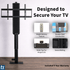 Touchstone Whisper Lift Smart TV Lift Mechanism graphic about how it will safely secure your television.