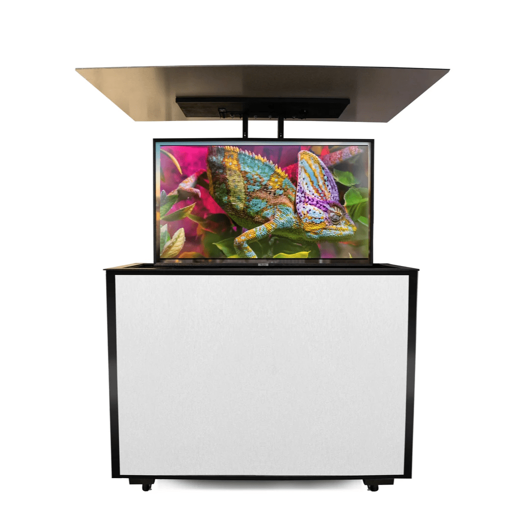 The Solara Steel 70069 Outdoor TV Premium Lift Cabinet for 55-65 Inch TVs