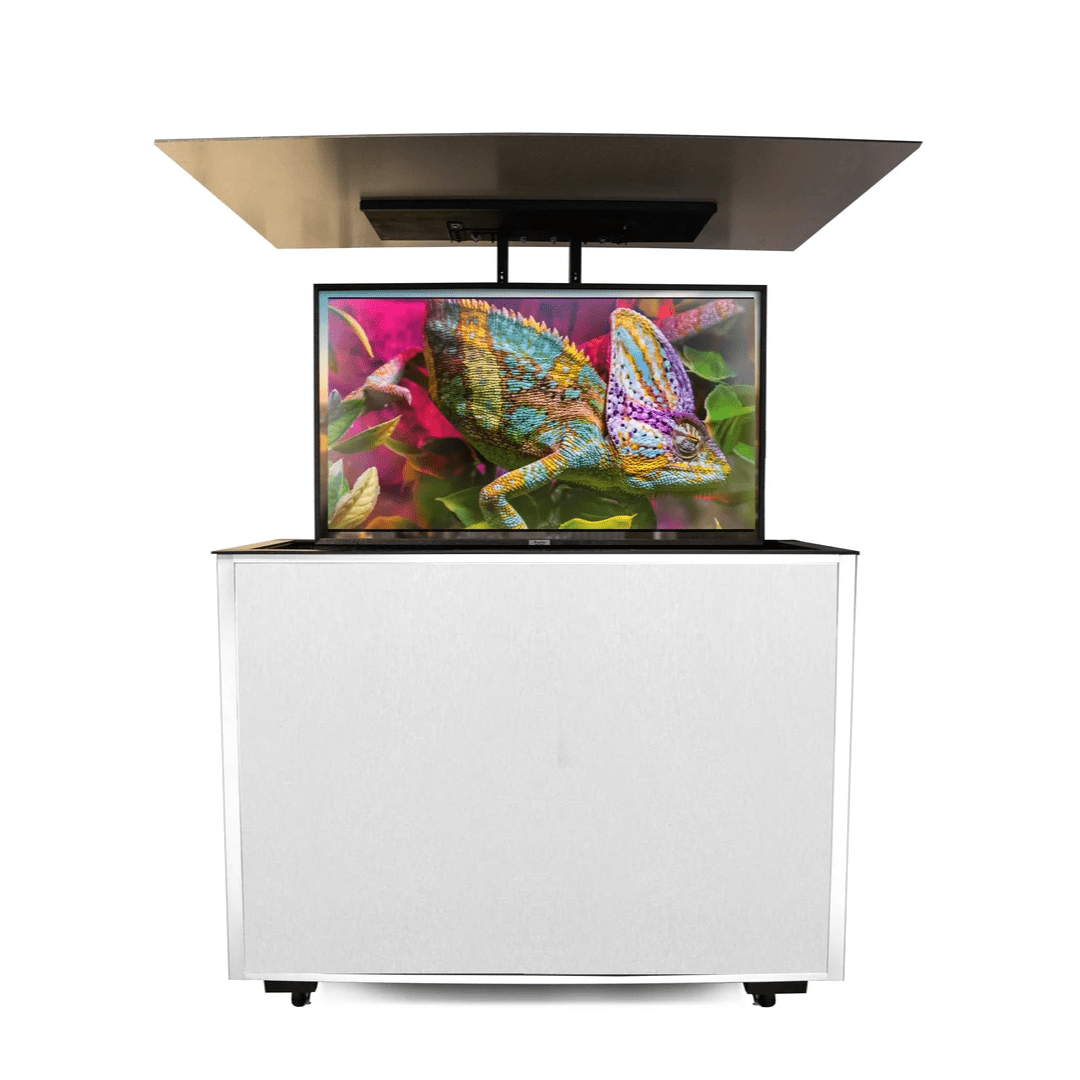 The Solara Steel 70069 Outdoor TV Premium Lift Cabinet for 55-65 Inch TVs
