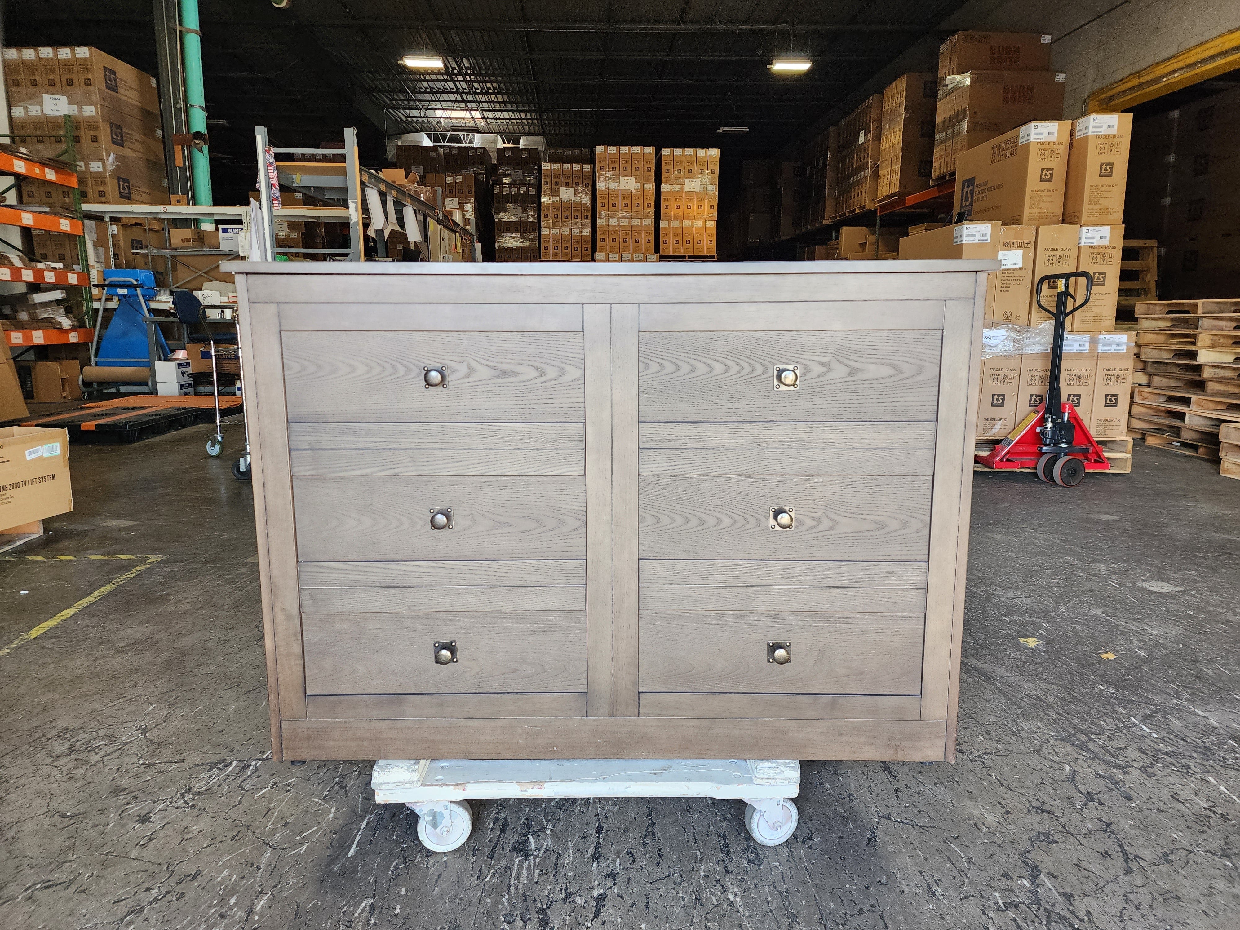 Showroom Unit - Elevate 72014 Rustic TV Lift Cabinet  front.