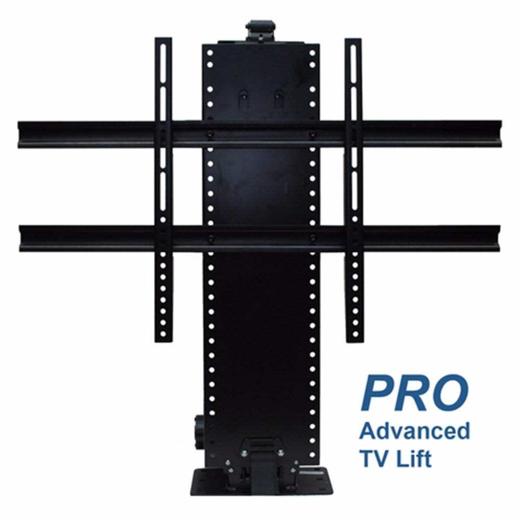 Whisper Lift II 23202 TV Lift Mechanism  with white background and blue text