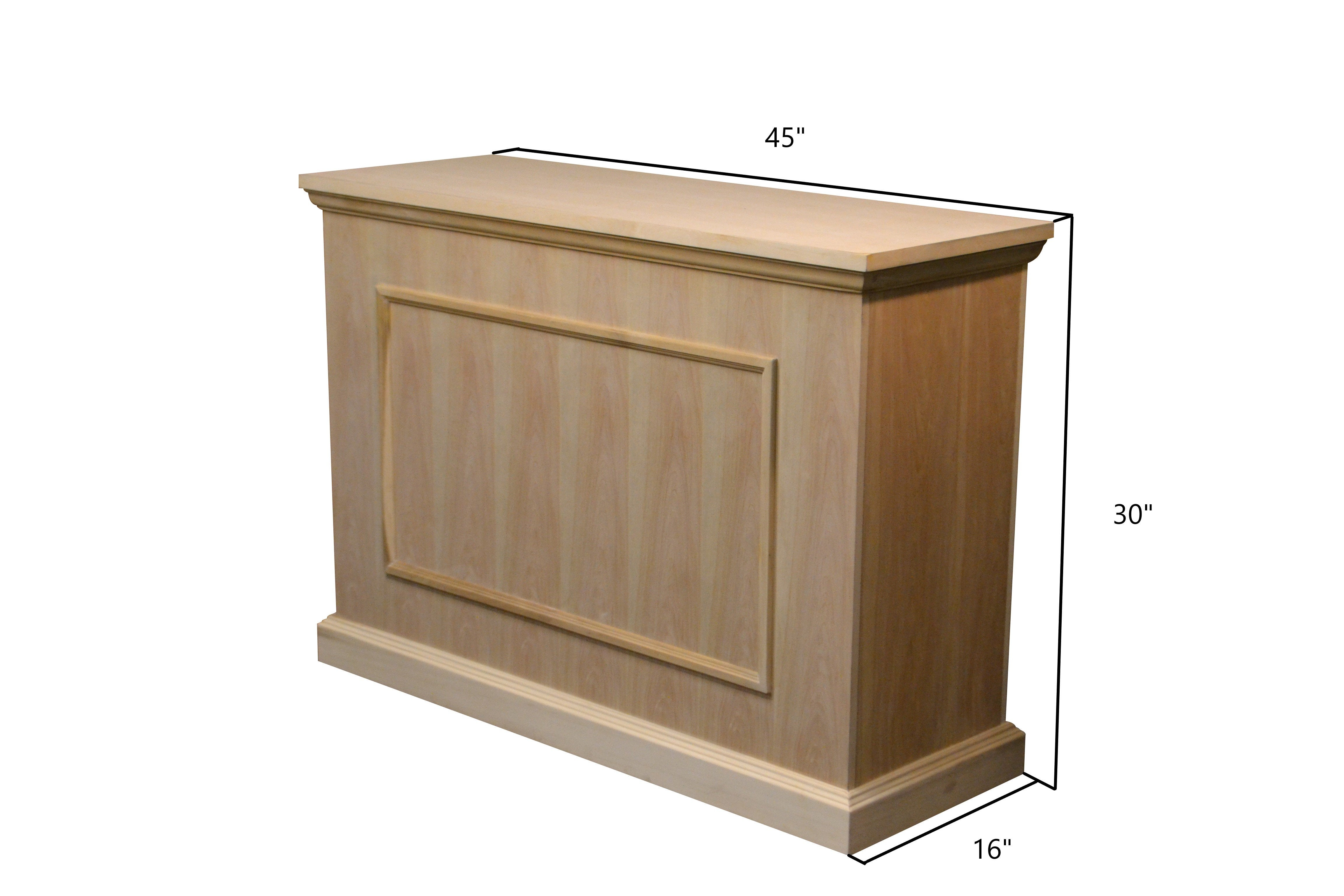 Mini Elevate 75012 Unfinished TV Lift Cabinet for  Flat screen TVs measurements. 