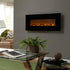 	Onyx 80001 Wall Mounted Electric Fireplace on a gray wall.